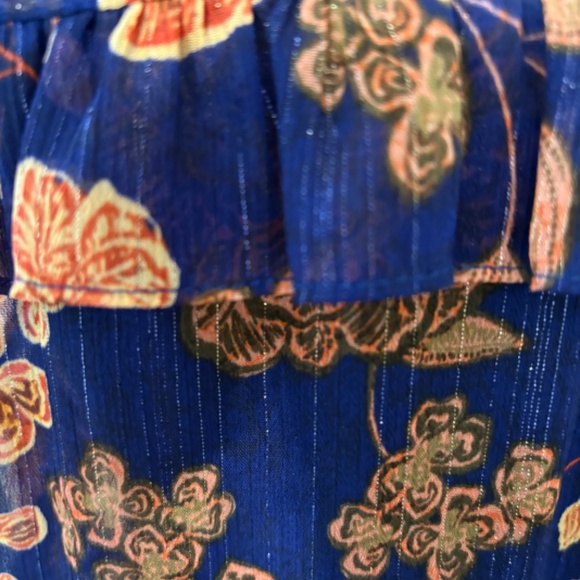 Misa Tina Dress Blue Marigold Floral - Picture 6 of 6